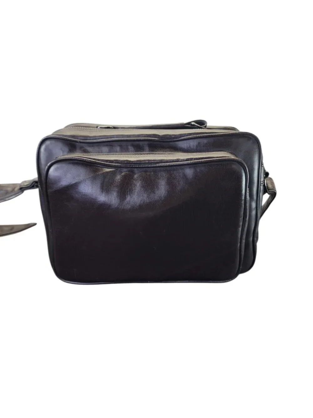 Vintage Diamond CE430 Camera Bag Faux Brown Leather Corduroy Pockets Photography